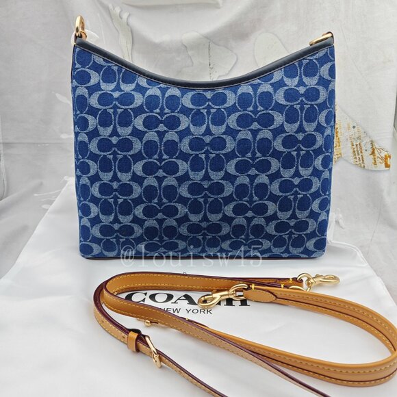 Coach Laurel Shoulder Bag Denim - Picture 5 of 13